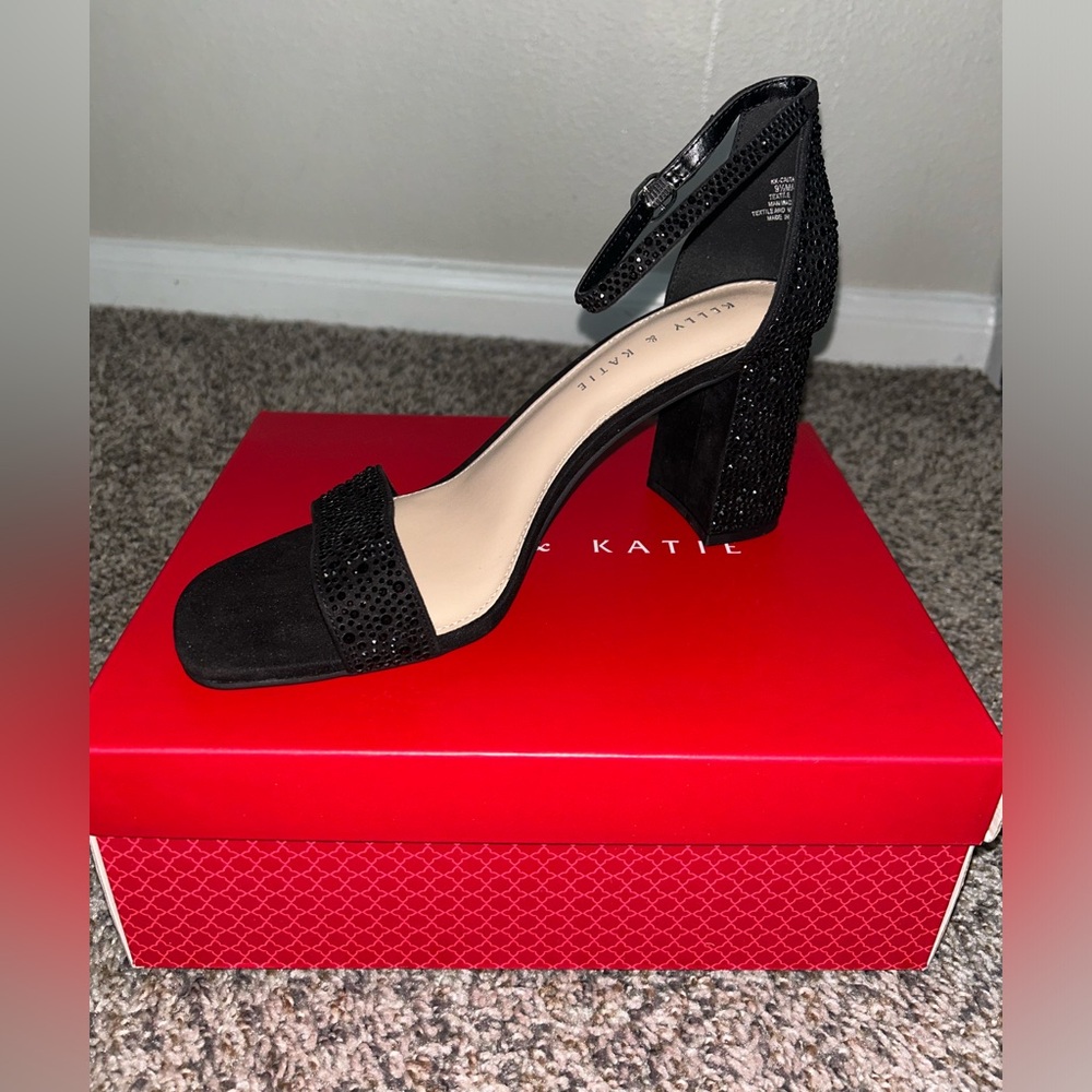 Black sparkle heels BRAND NEW